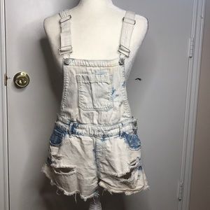 Almost Famous Shorts - Distressed Acid Wash Overall Shorts Almost Famous Shorts - Distressed Acid Wash Overall Shorts
